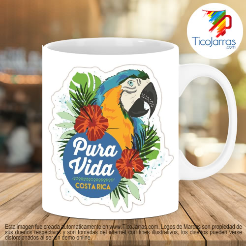 Tazas Personalizadas en Costa Rica Guacamayo Pura vida