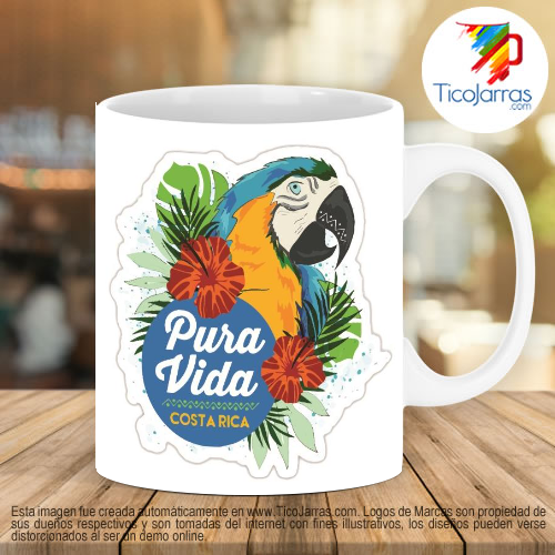 Diseños Personalizadas Guacamayo Pura vida