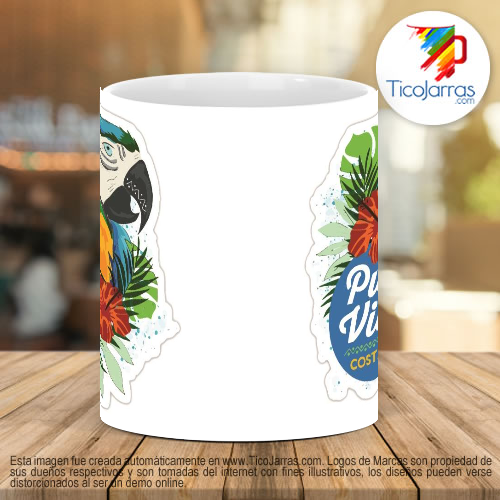 Tazas Personalizadas Guacamayo Pura vida