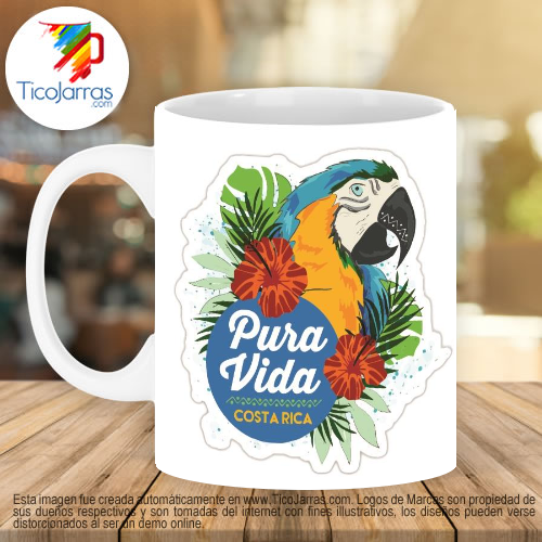 Jarras Personalizadas Guacamayo Pura vida