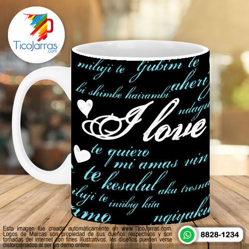 Tazas Personalizadas en Costa Rica I Love You