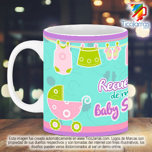 Jarras Personalizadas Recuerdo de mi Baby Shower