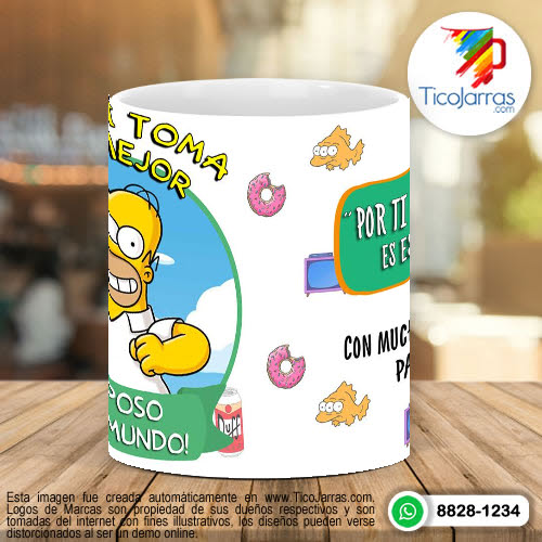 Tazas Personalizadas Aquí toman los Simpsoms - Esposo