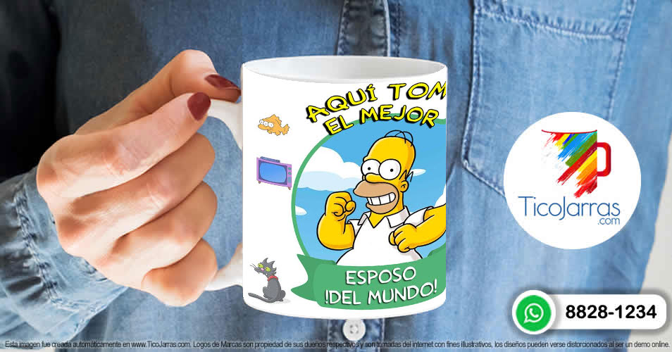 Tazas Personalizadas en Costa Rica Aquí toman los Simpsoms - Esposo