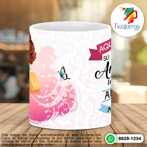 Tazas Personalizadas Aquí Toma Mi Amiga 