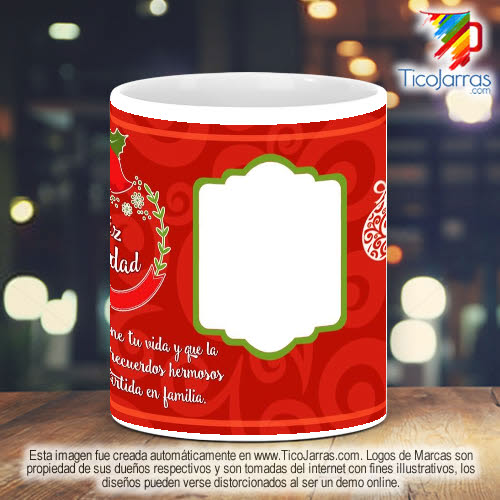 Tazas Personalizadas en Costa Rica Taza Navidad  con foto