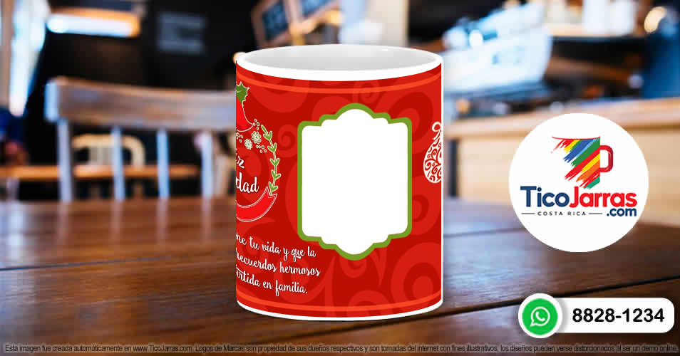 Taza Navidad  con foto - TicoJarras