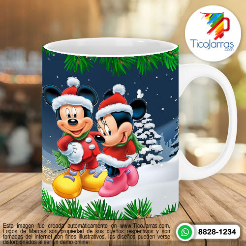 Tazas Personalizadas en Costa Rica Taza de Navidad - Mickey Mouse
