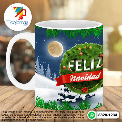 Jarras Personalizadas Taza de Navidad - Mickey Mouse