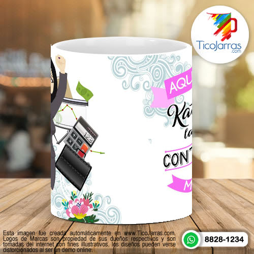 Tazas Personalizadas Aquí Toma la Mejor Contadora