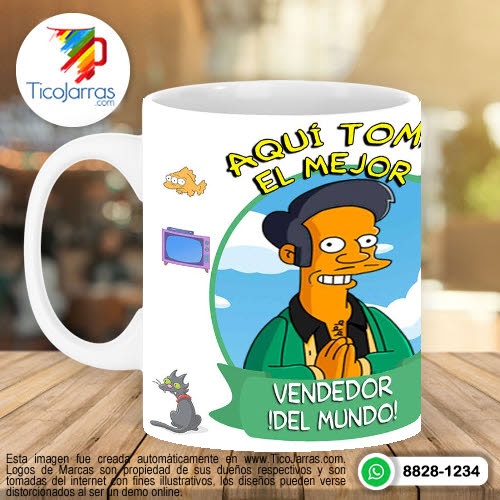 Jarras Personalizadas Aquí toman los Simpsons - Vendedor