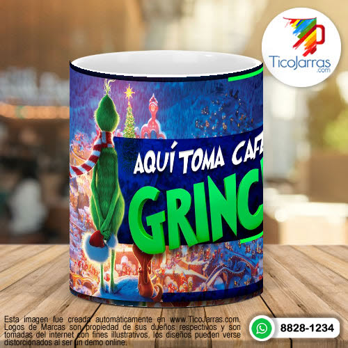 Tazas Personalizadas en Costa Rica Aquí toma café El Grinch