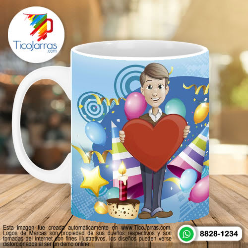 Jarras Personalizadas Feliz Cumpleaños Esposo