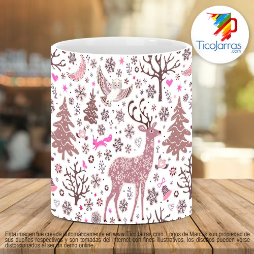 Tazas Personalizadas Taza con fondo Navideño