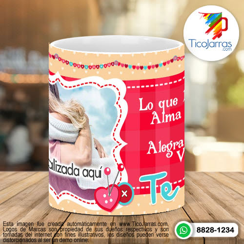 Tazas Personalizadas Lo que llevo en el Alma por Ti...