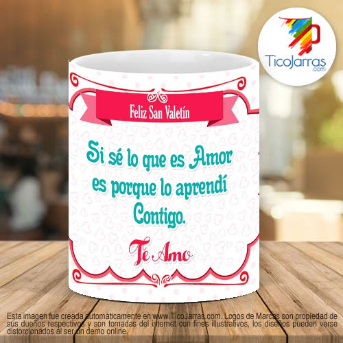 Tazas Personalizadas Feliz día de San Valentín