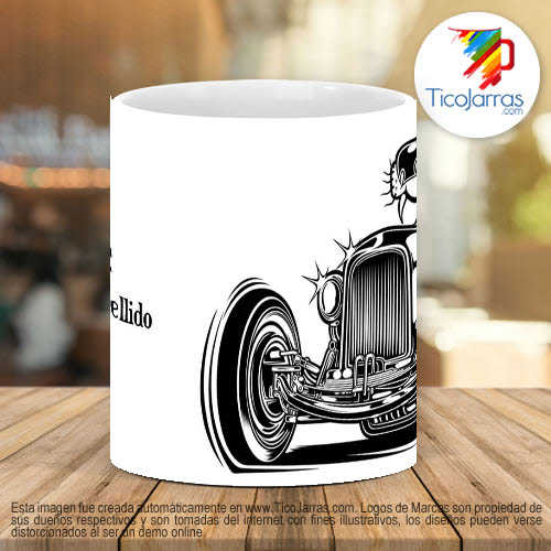 Tazas Personalizadas Hot Rod con Nombre