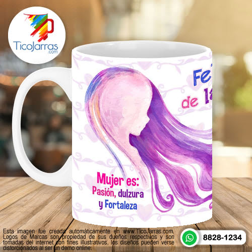 Jarras Personalizadas Feliz día de la Mujer