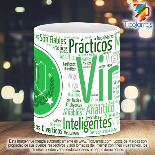 Tazas Personalizadas en Costa Rica Sigo del Zodiaco Virgo