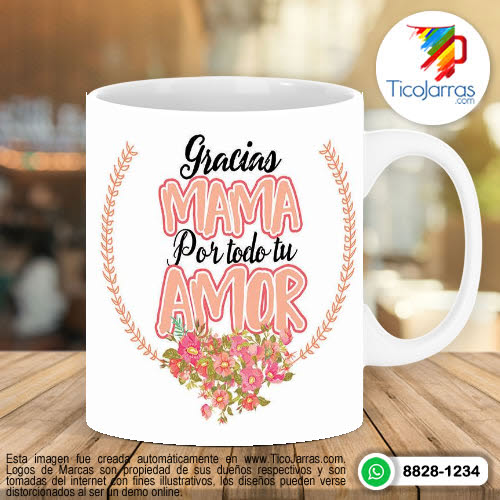 Diseños Personalizadas Gracias Mamá por todo tu Amor