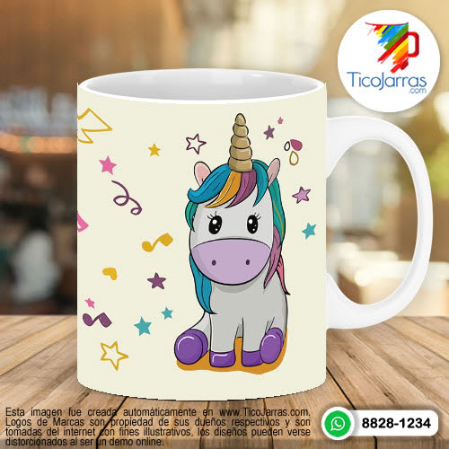 Diseños Personalizadas Taza infantil - Unicornio