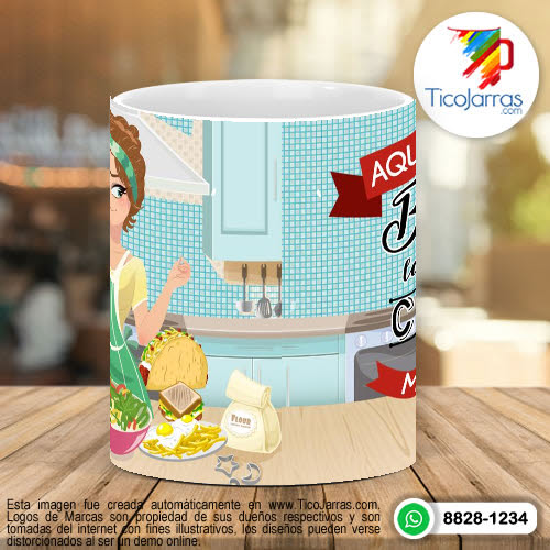 Tazas Personalizadas Aquí Toma la Mejor Chef