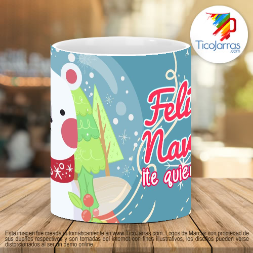 Tazas Personalizadas Feliz Navidad - Te quiero mucho