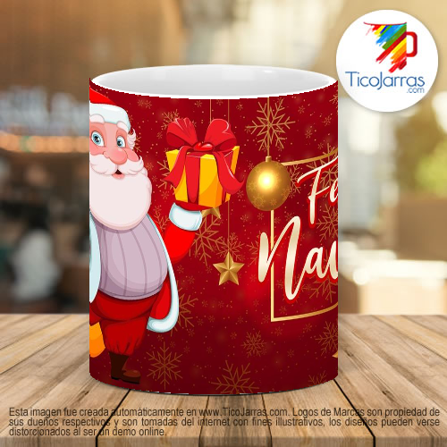 Tazas Personalizadas Feliz Navidad - Santa Claus