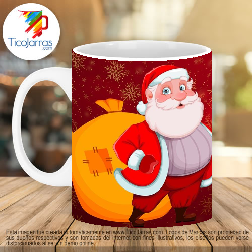 Tazas Personalizadas en Costa Rica Feliz Navidad - Santa Claus