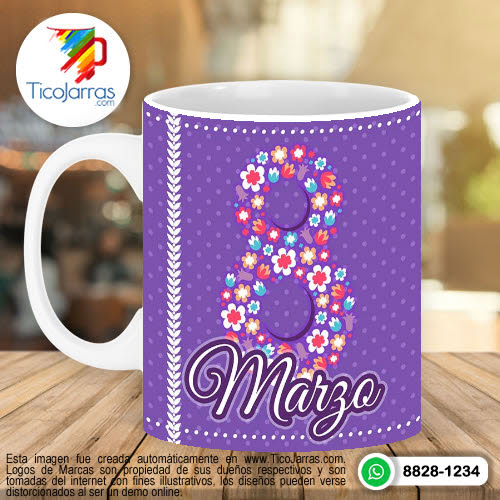 Jarras Personalizadas Feliz día de la Mujer