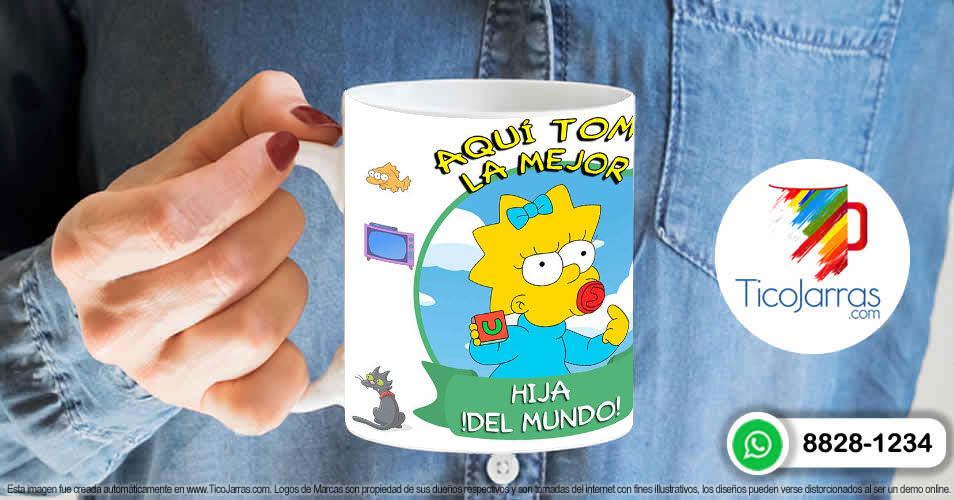 Tazas Personalizadas en Costa Rica Aquí toman los Simpsoms - Hija Maggie