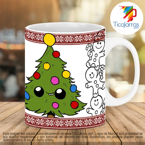 12 Tazas Navidad Personalizada