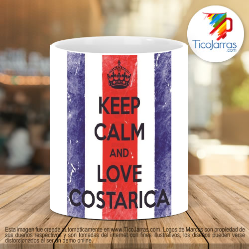 Tazas Personalizadas Keep calm and love Costa Rica