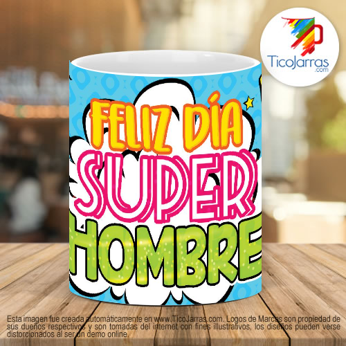 Tazas Personalizadas Dia del Hombre - Super Hombre