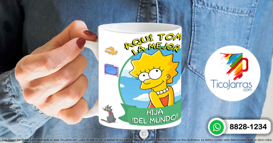Tazas Personalizadas en Costa Rica Aquí toman los Simpsons - Hija Lisa