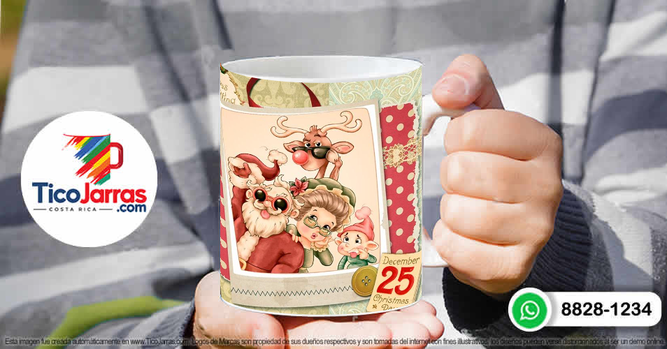 Taza Navideña - TicoJarras