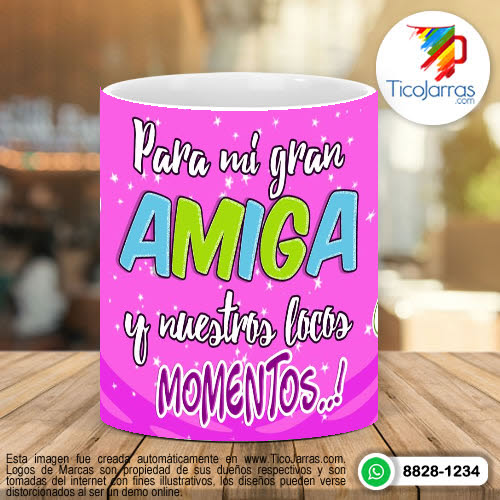 Tazas Personalizadas en Costa Rica Para mi gran Amiga