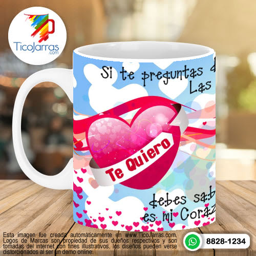 Tazas Personalizadas en Costa Rica Te Quiero