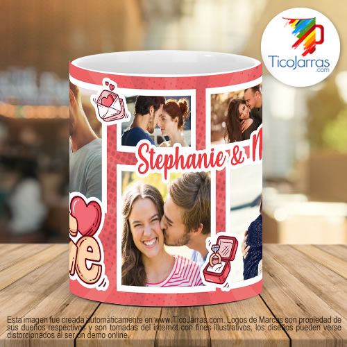 Tazas Personalizadas Love Taza con 5 fotos