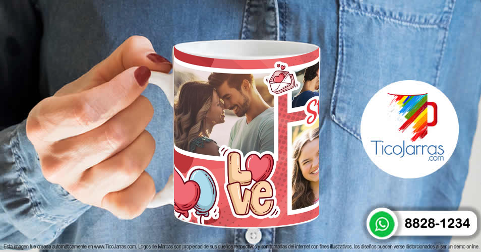 Artículos Personalizados Love Taza con 5 fotos