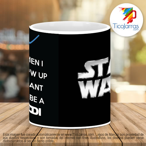 Tazas Personalizadas When I grow up I want to be a Jedi Star Wars