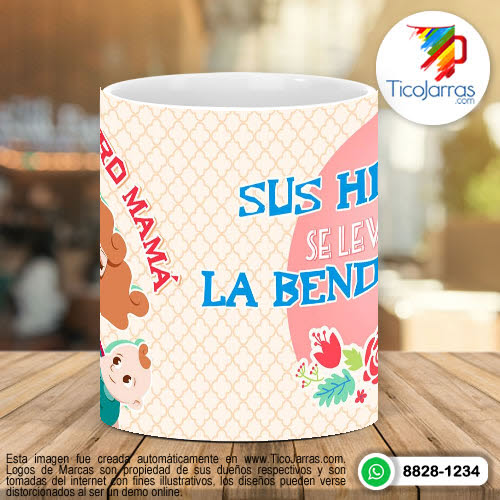 Tazas Personalizadas Sus hijos se levantan y la Bendicen