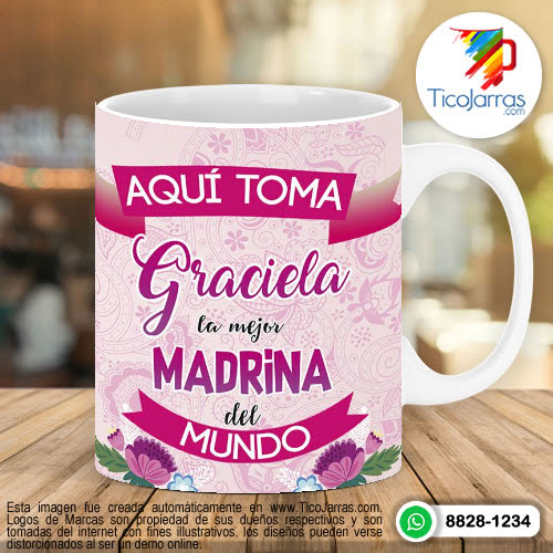 Tazas Personalizadas en Costa Rica Aquí Toma la Mejor Madrina