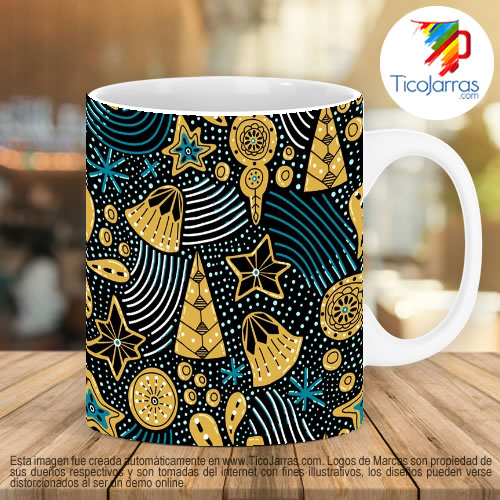 Tazas Personalizadas en Costa Rica Taza con fondo Navideño
