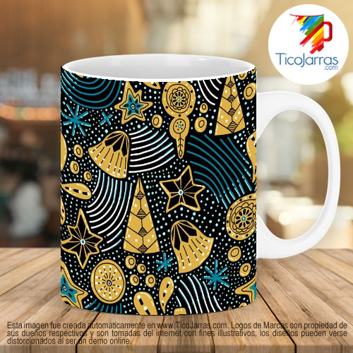 Diseños Personalizadas Taza con fondo Navideño