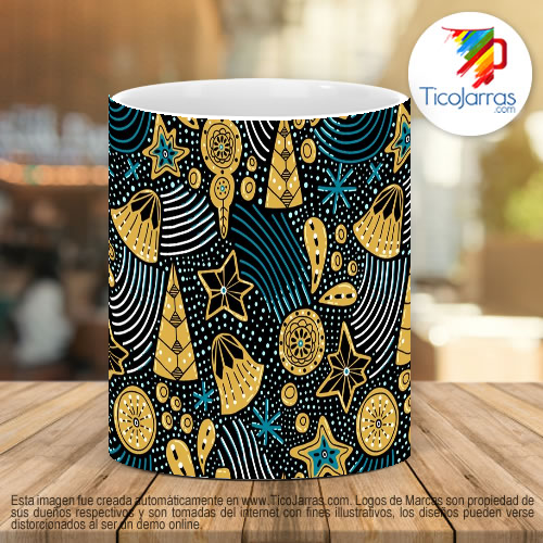Tazas Personalizadas Taza con fondo Navideño