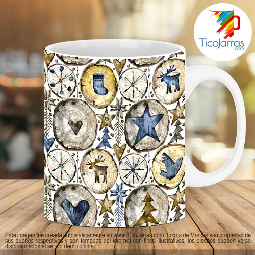Tazas Personalizadas en Costa Rica Taza con fondo Navideño