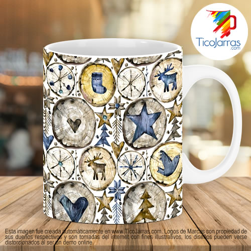 Diseños Personalizadas Taza con fondo Navideño