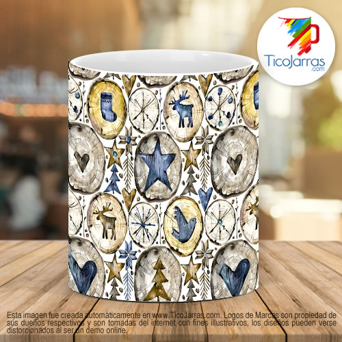 Tazas Personalizadas Taza con fondo Navideño