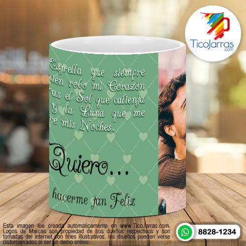 Tazas Personalizadas Te quiero Foto personalizada